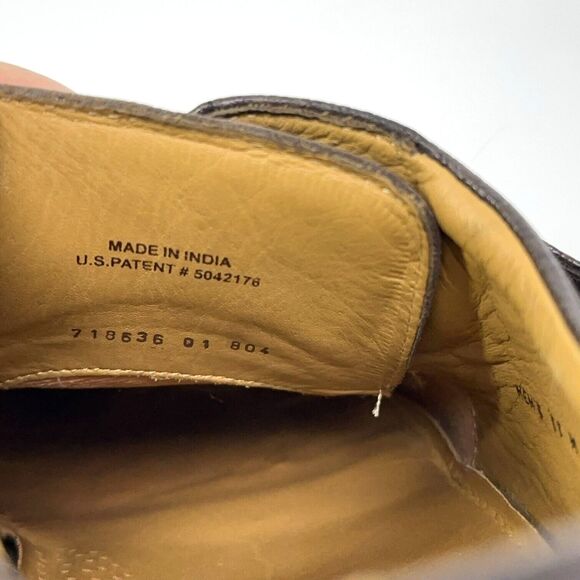 Cole Haan Mens Cap Toe Dress Shoes Single Strap Buckle Pebbled Brown Size 11 M main image 5